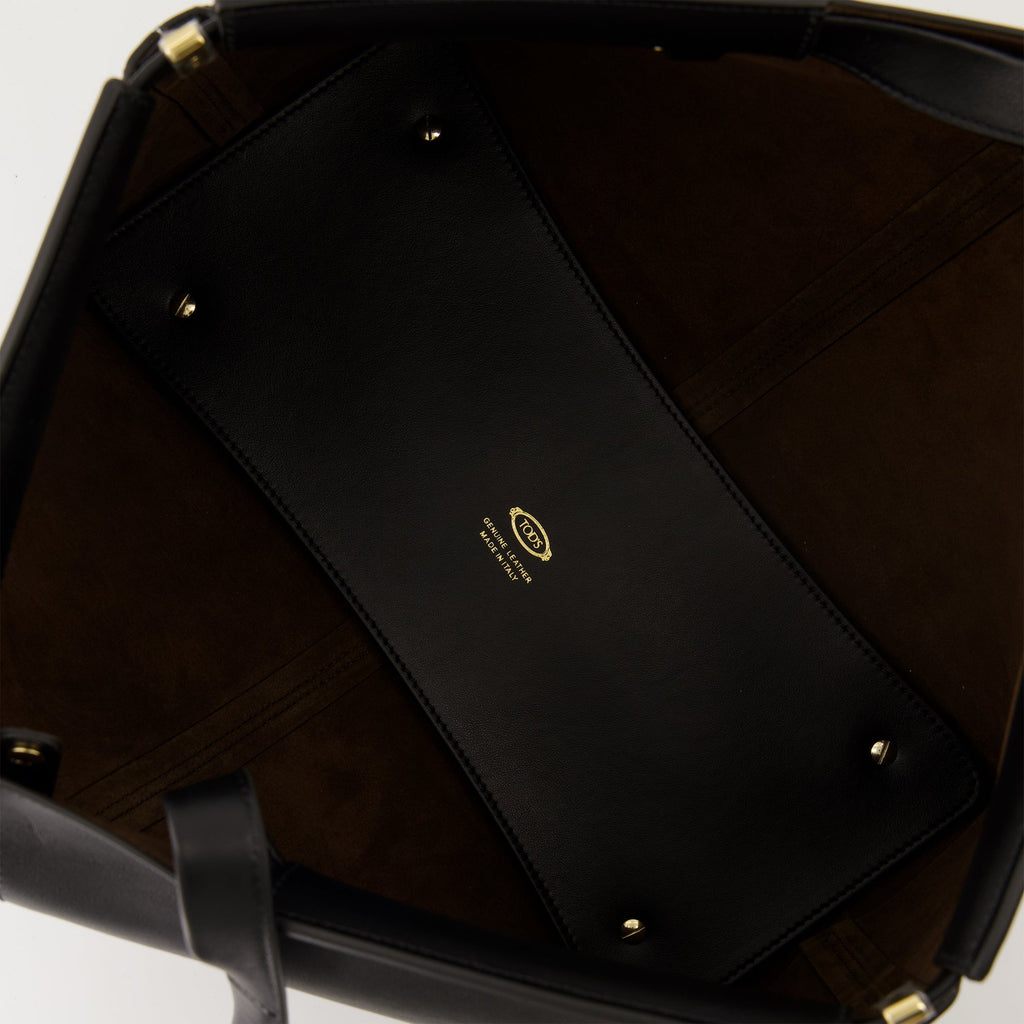 Tod's handbag, black leather bag, smooth calf leather, fashion accessory, Autumn-Winter collection