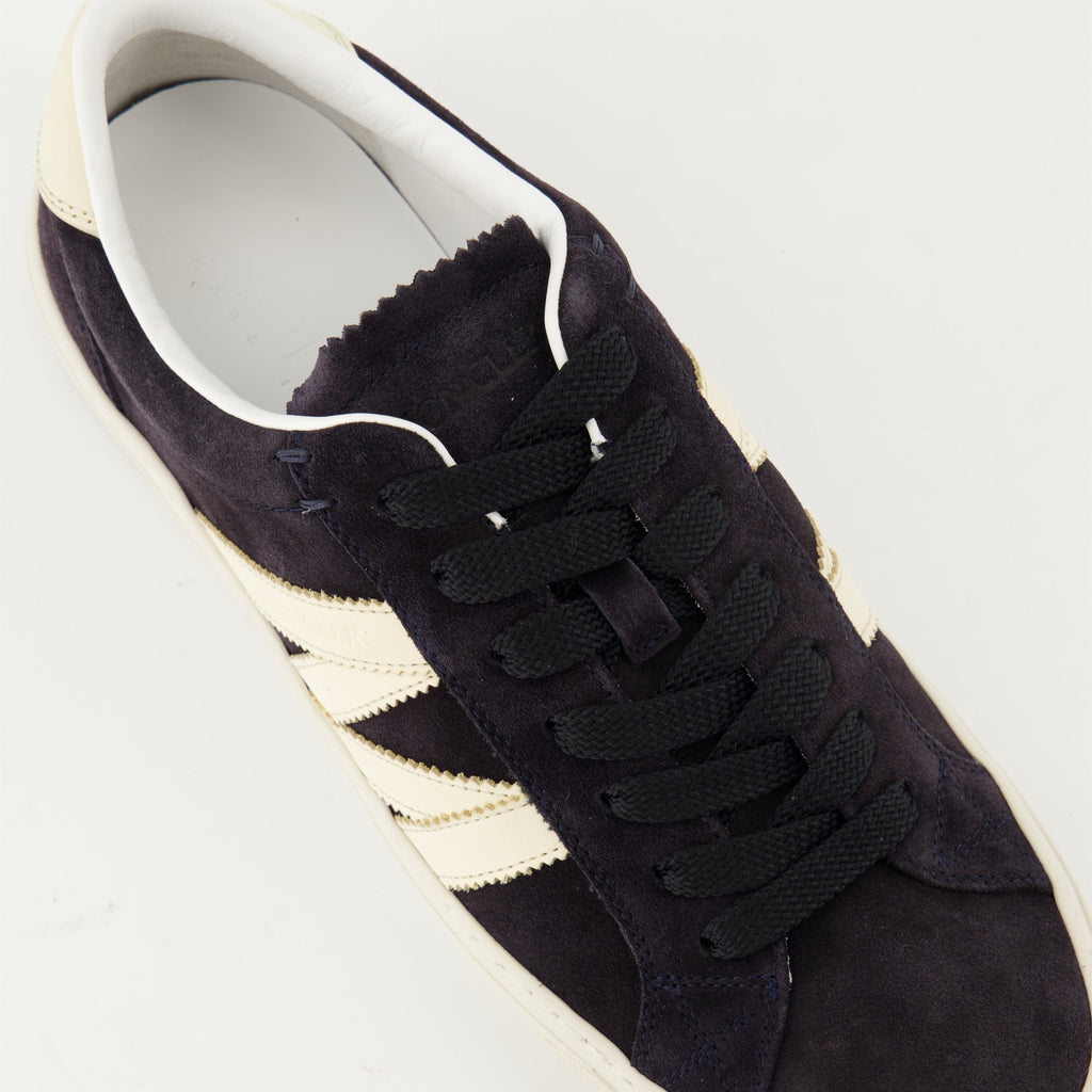 Bild der Monaco Wildlederschuhe von Moncler für Herren - Saison Frühjahr-Sommer 2025 - Detailansicht von oben