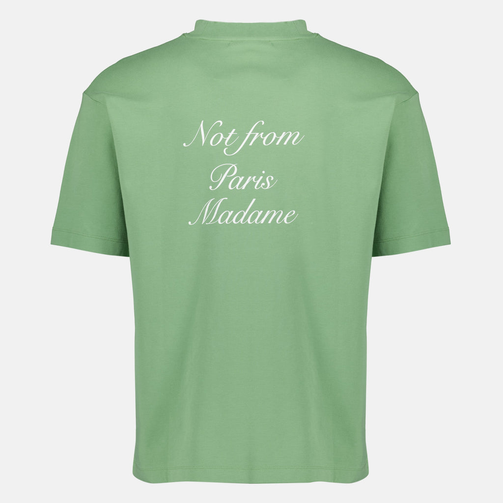 T-shirt vert 'Not From Paris Madame' - Drôle de Monsieur