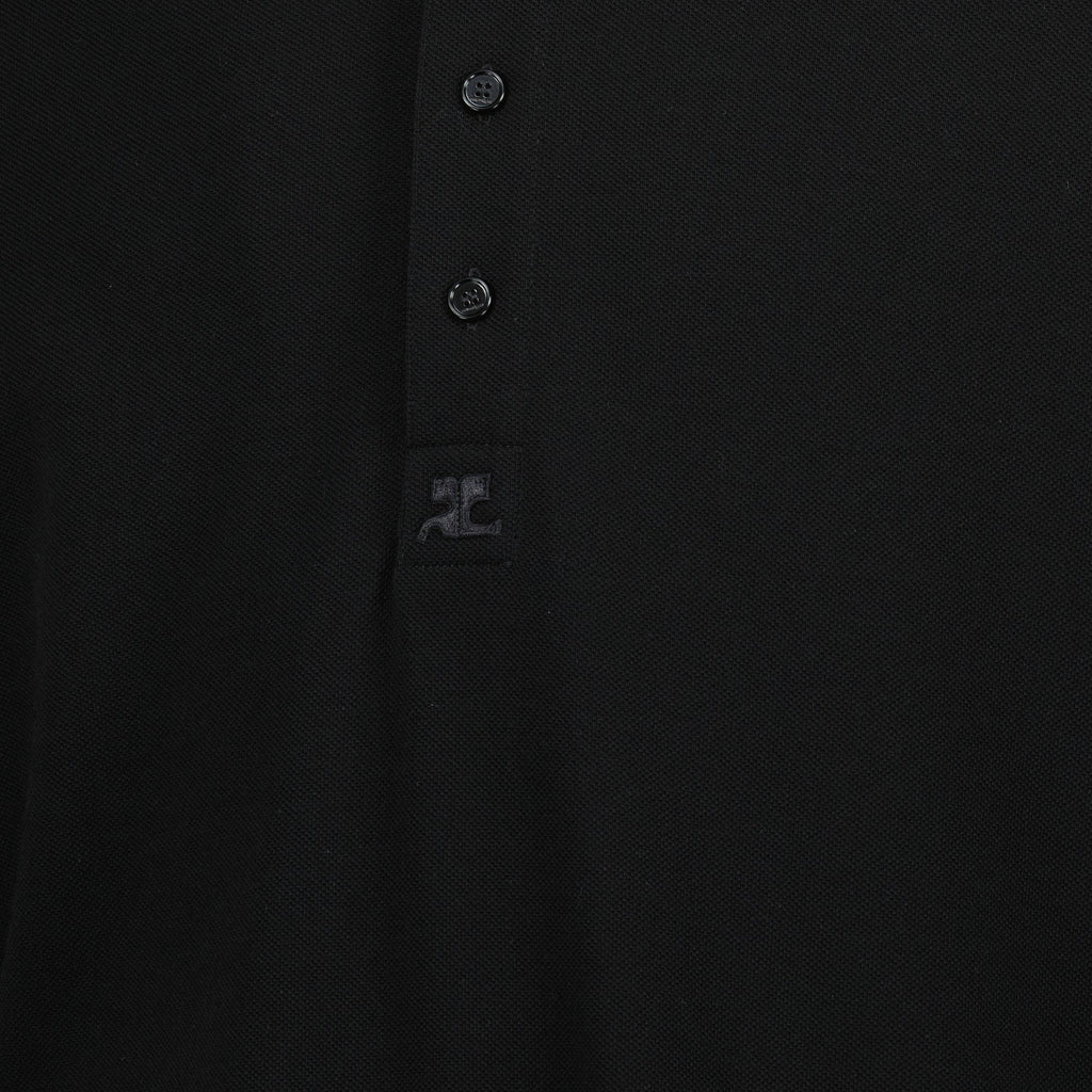 Image of Polo Manches Longues Noir by Courrèges for Men - Season Spring-Summer 2026 - Detail View 2