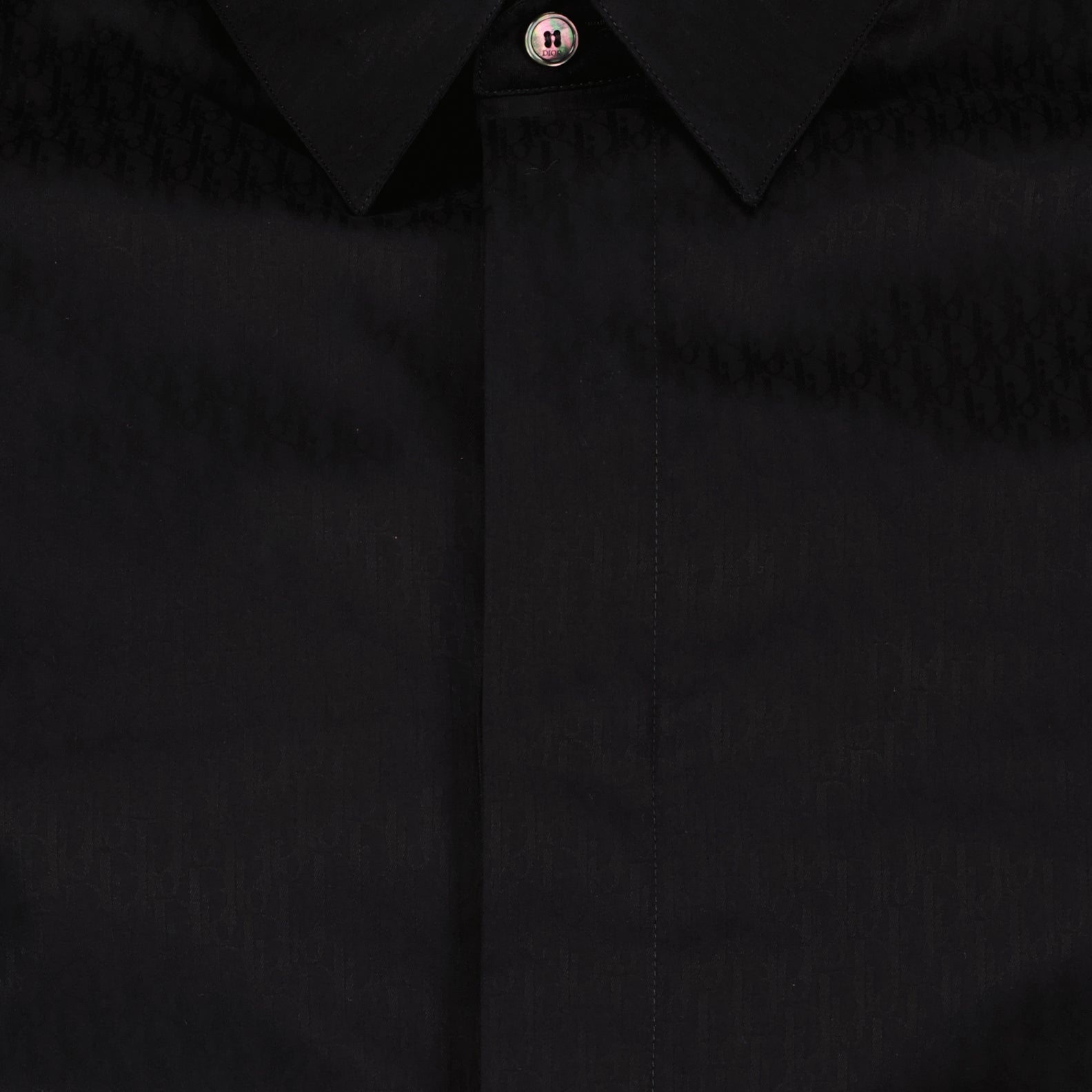 Dior black shirt, luxury cotton shirt, elegant men's shirt, high-end fashion, Autumn-Winter 2024 collection