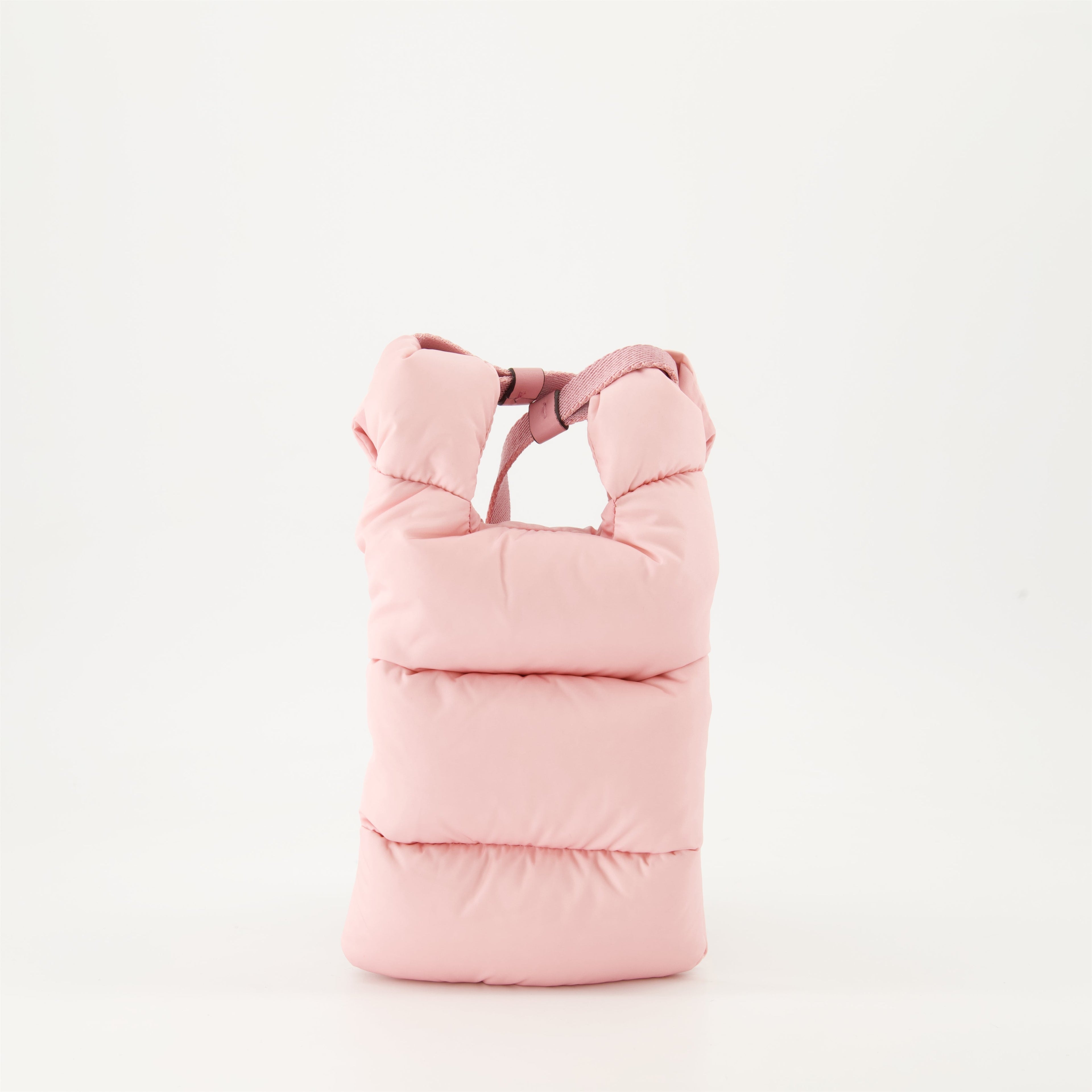 Moncler crossbody bag, pink nylon bag, lightweight shoulder bag, luxury accessories, adjustable strap bag