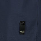 Fendi T-shirt, Navy Blue T-shirt, Men's Fashion, Logo T-shirt, Cotton T-shirt