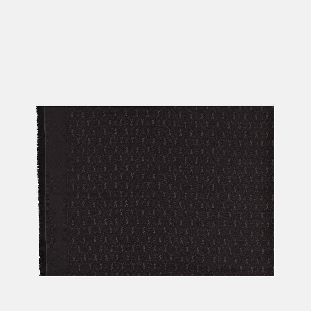 Cassandre scarf, wool and silk scarf, luxury men's scarves, monogrammed scarf, fashion accessory