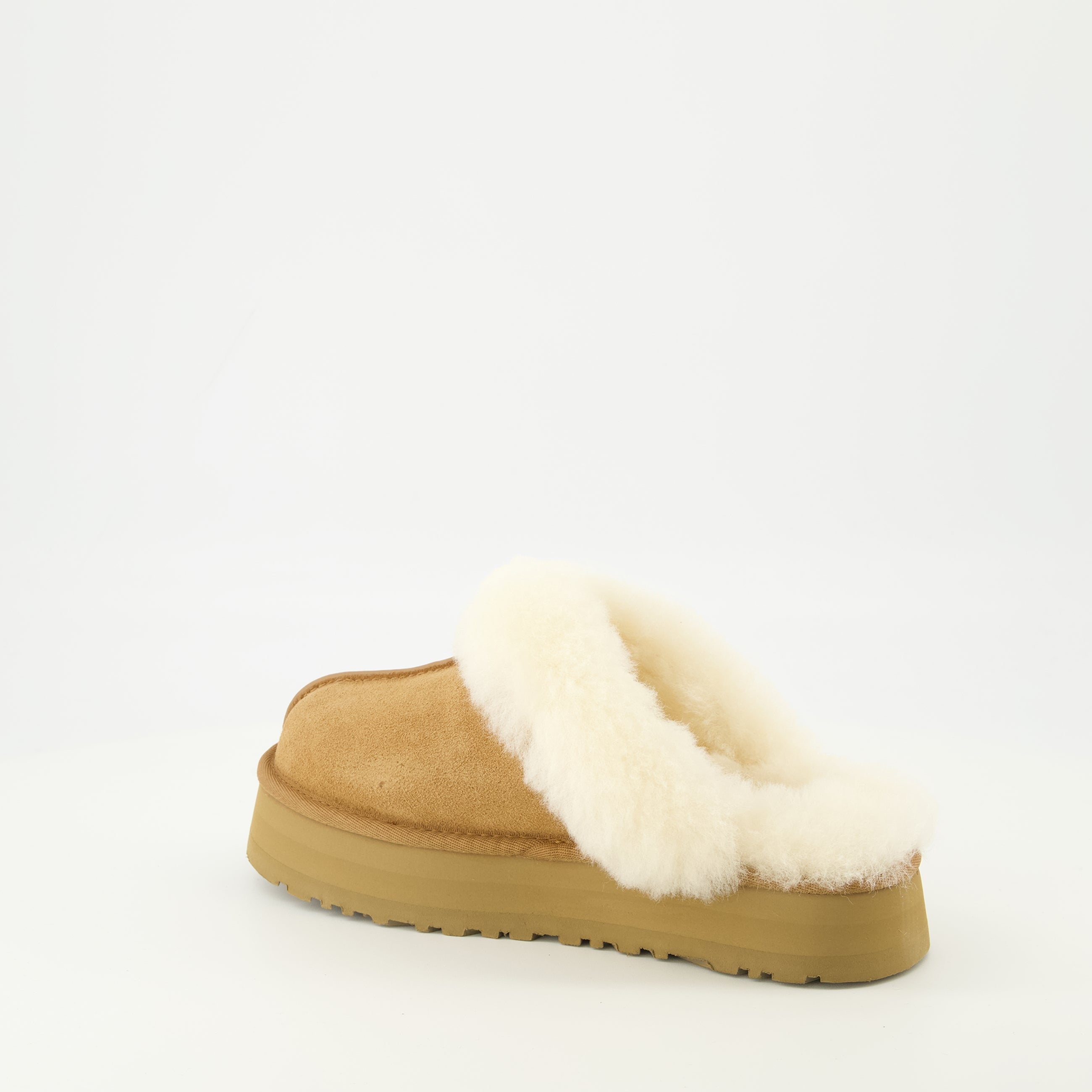Image of Mules Disquette Marron by Ugg for Women - Season Spring-Summer 2026 - Back Right Three-Quarter View