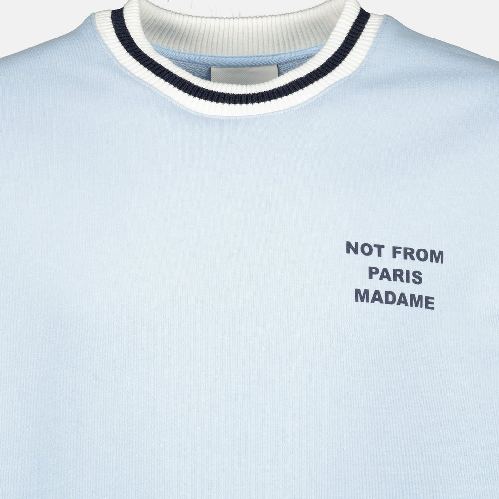 Himmelblaue Sport Sweatshirt - Drôle de Monsieur