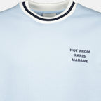 Bild des hellblauen Sport-Sweatshirts - Drôle de Monsieur von Drole De Monsieur für Herren - Saison Frühling-Sommer 2026 - Detailansicht 2