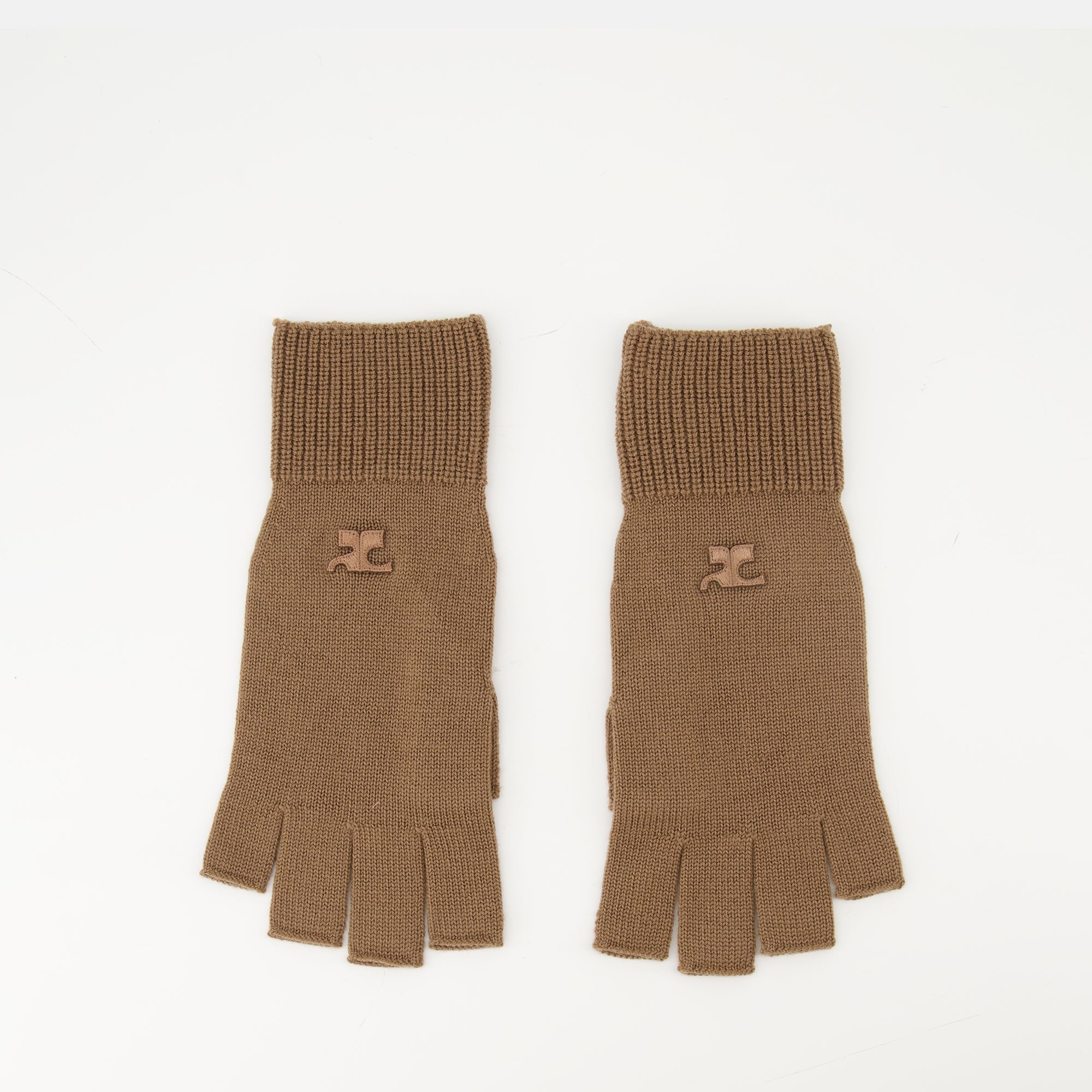 ac beige mittens courreges women 15431686357372