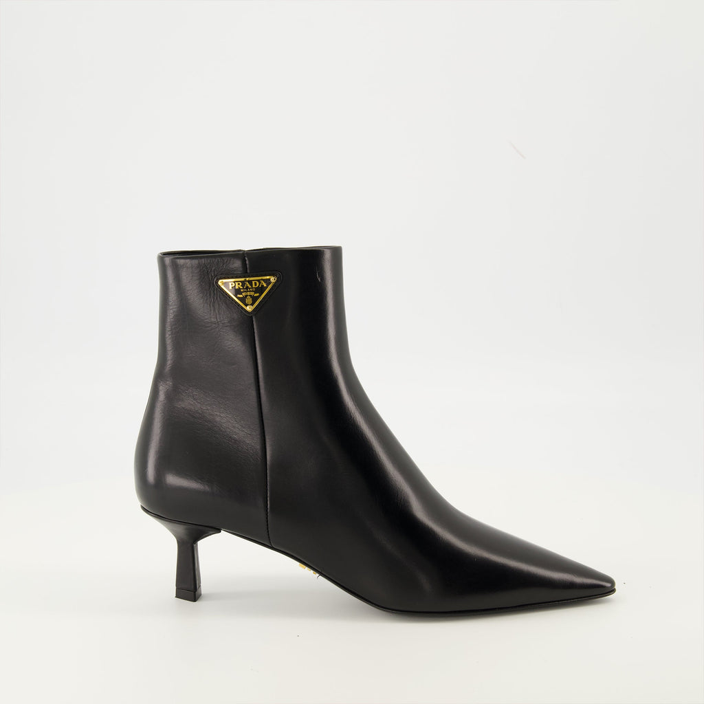 prada black brushed leather ankle boots we in style prada women 15546868040060