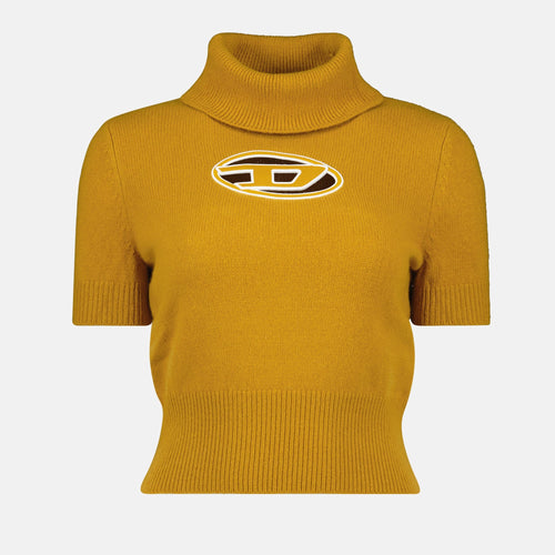 Pull Col Roulé en Cachemire Jaune