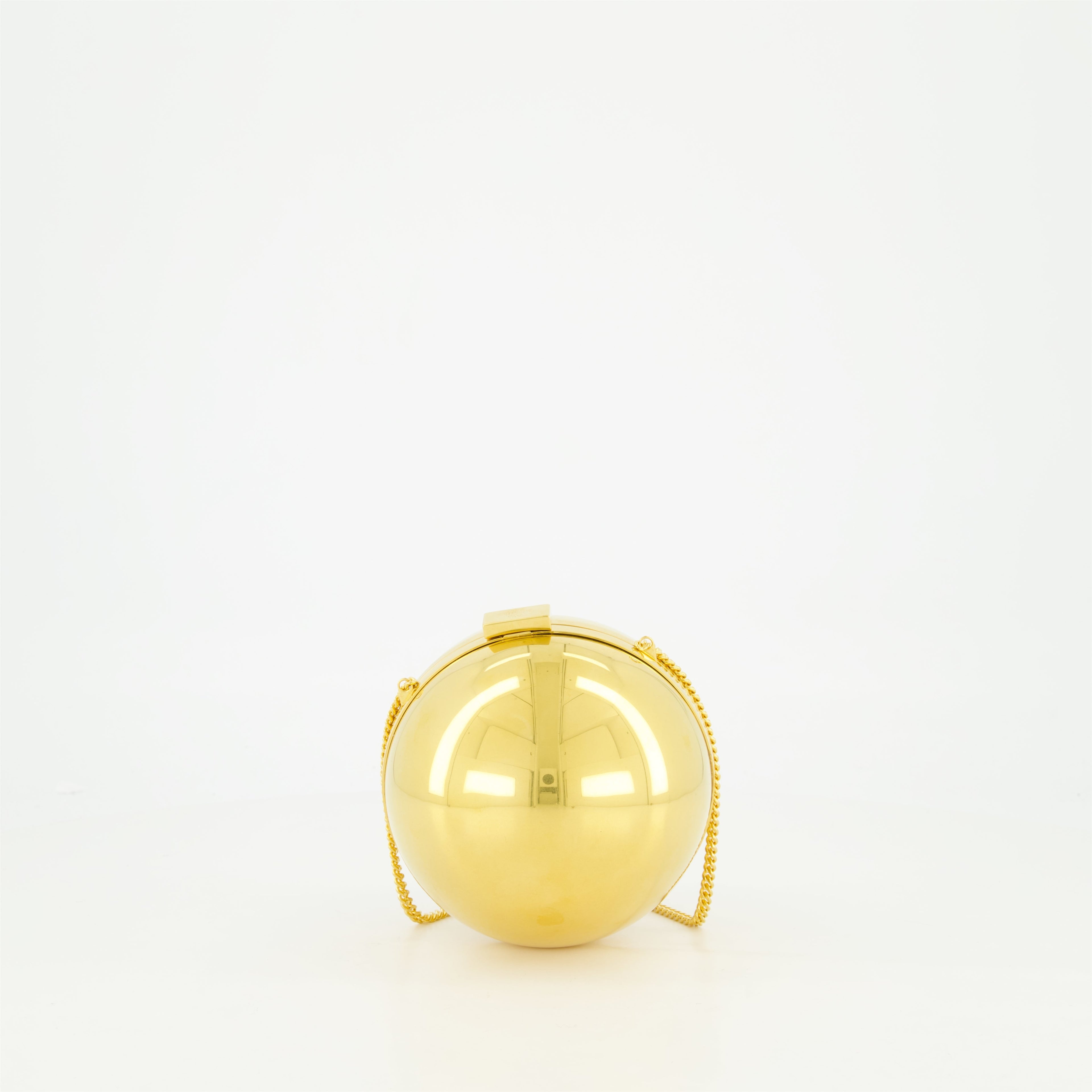 VLogo minaudière, Swarovski crystals, Valentino Garavani, elegant accessory, gold minaudière