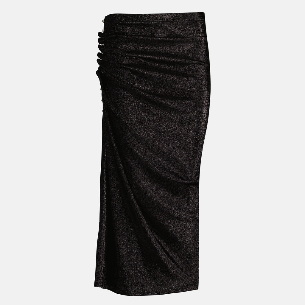 Drapierte Midi-Jersey-Rock