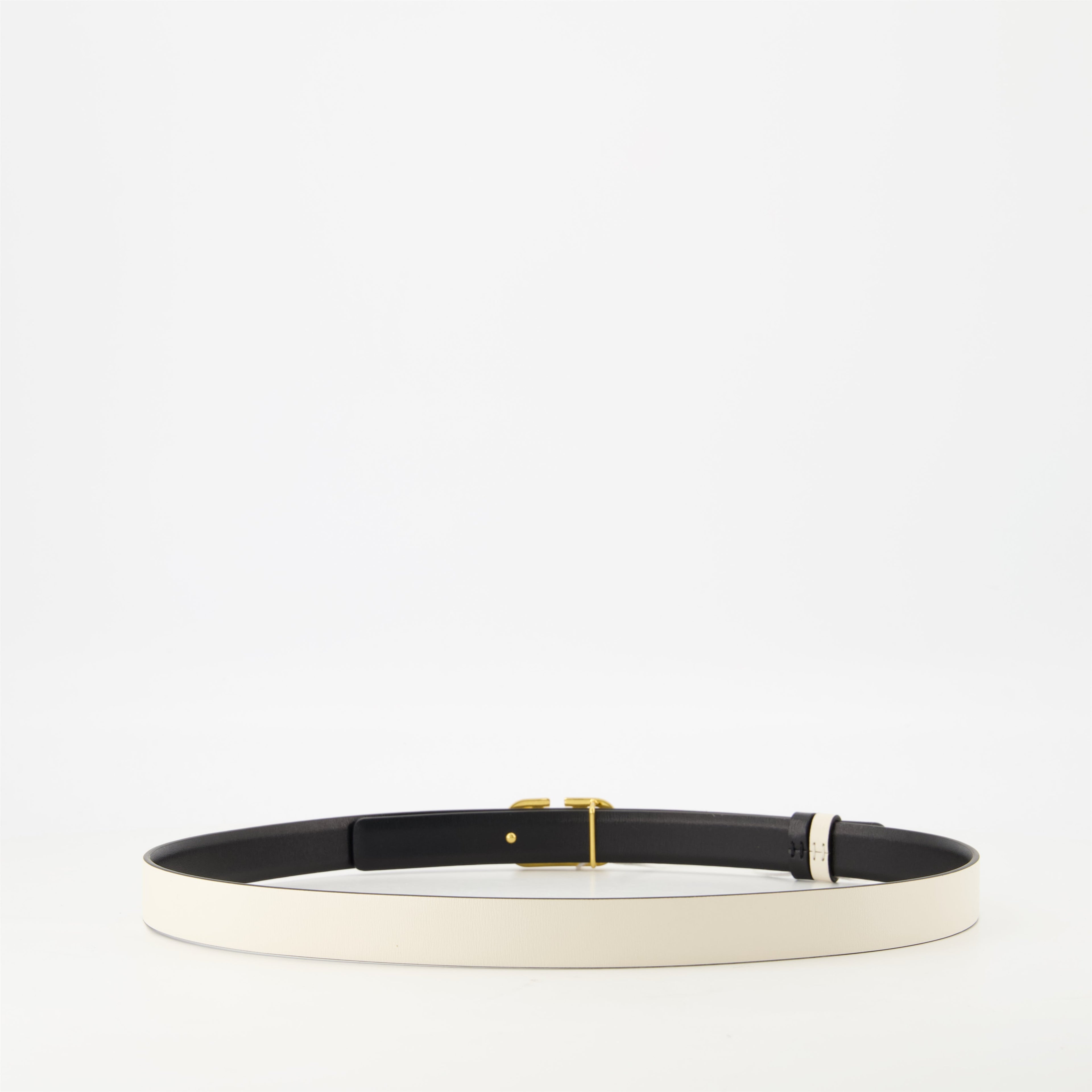 reversible belt, VLogo signature, Valentino Garavani, black and white belt, calfskin leather