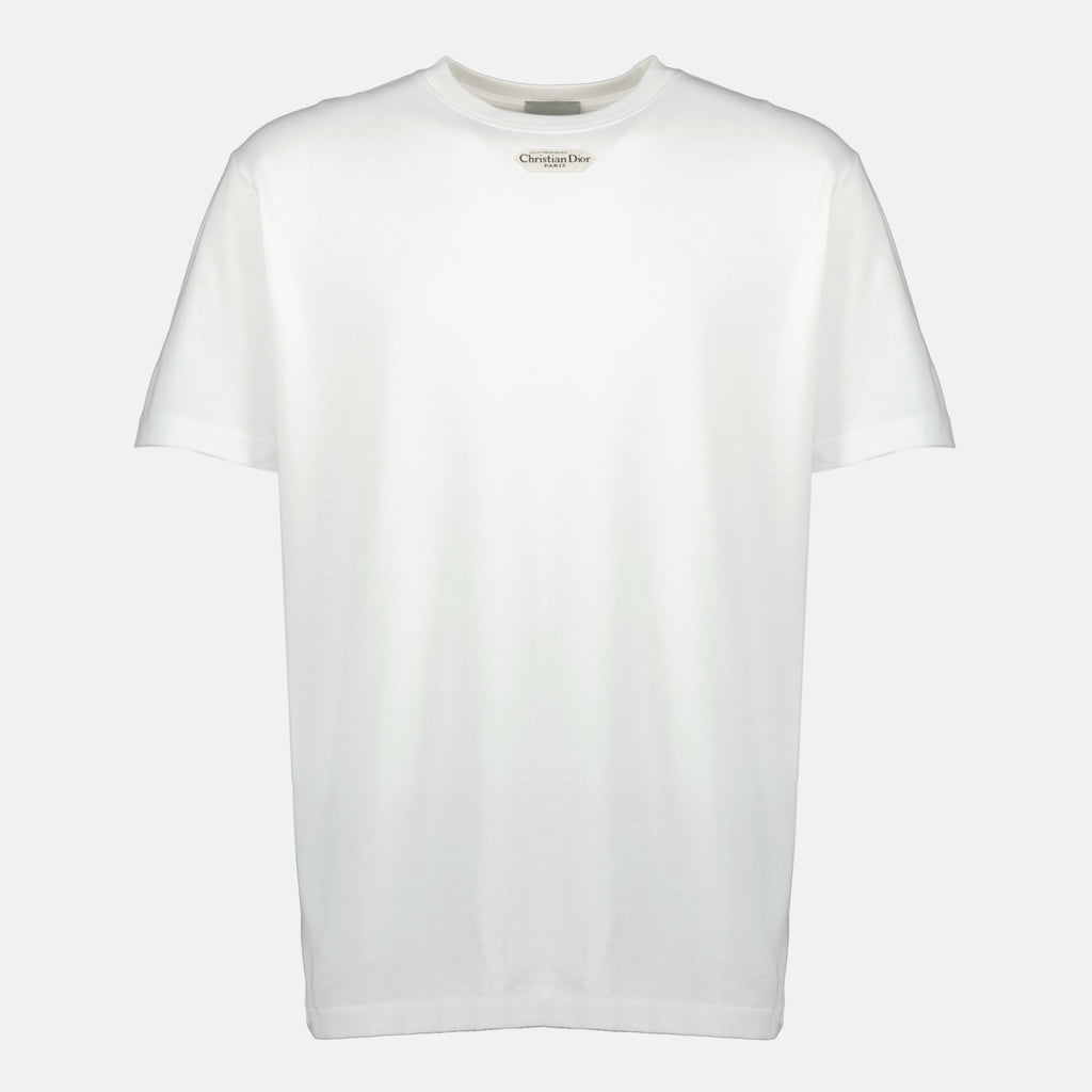 Dior T-shirt, white cotton t-shirt, men's fashion, short sleeve t-shirt, Fall Winter 2025 collection