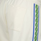 Immagine dei pantaloni sportivi bianchi in tessuto di Drole De Monsieur per uomo - Stagione Primavera-Estate 2025 - Vista Dettaglio 8