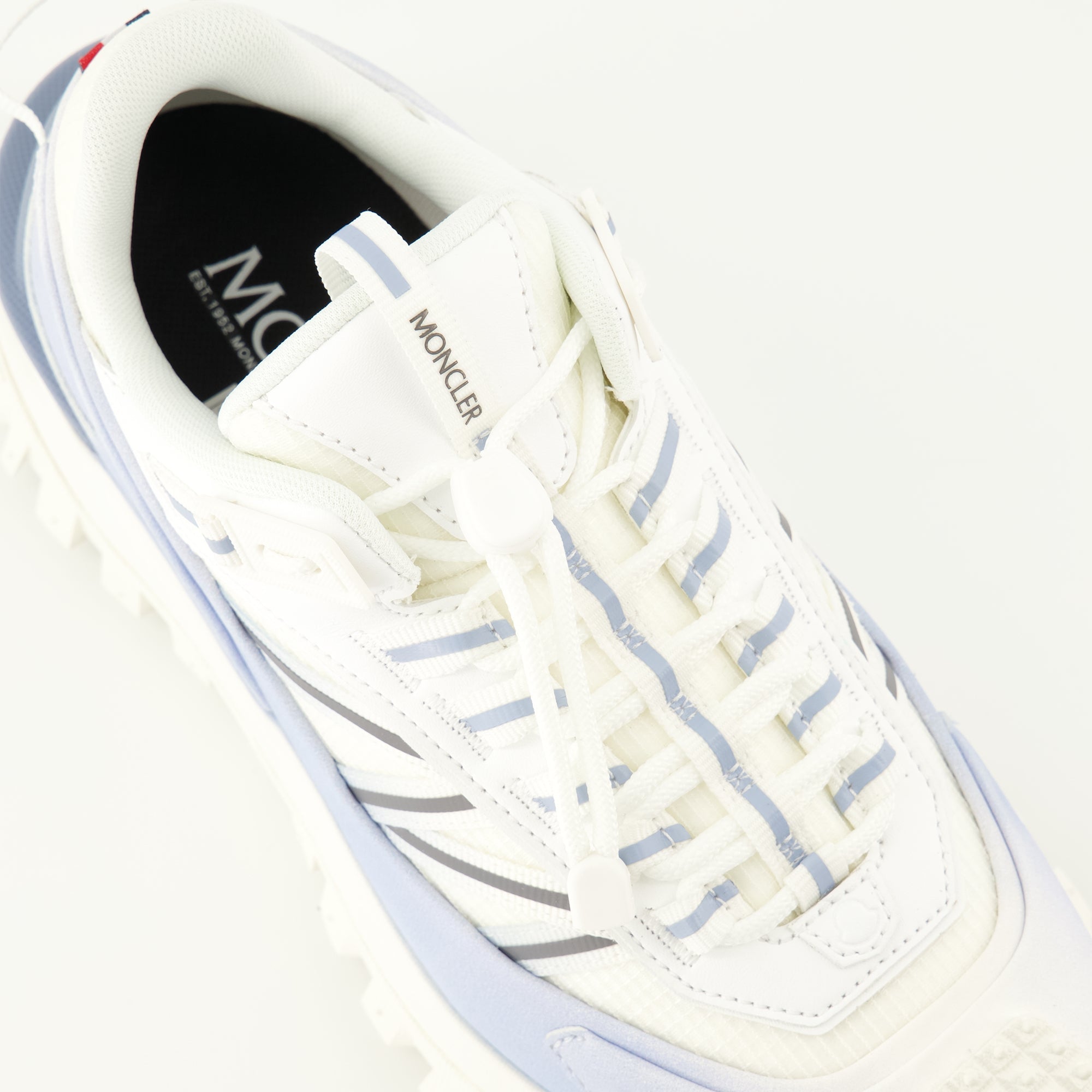 Image of Trailgrip Blue Sneakers by Moncler for Women - Season Spring-Summer 2026 - Top Detail View