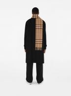 Burberry Scarf, Cashmere, Brown Check, Luxury Accessory, Fringed Edges