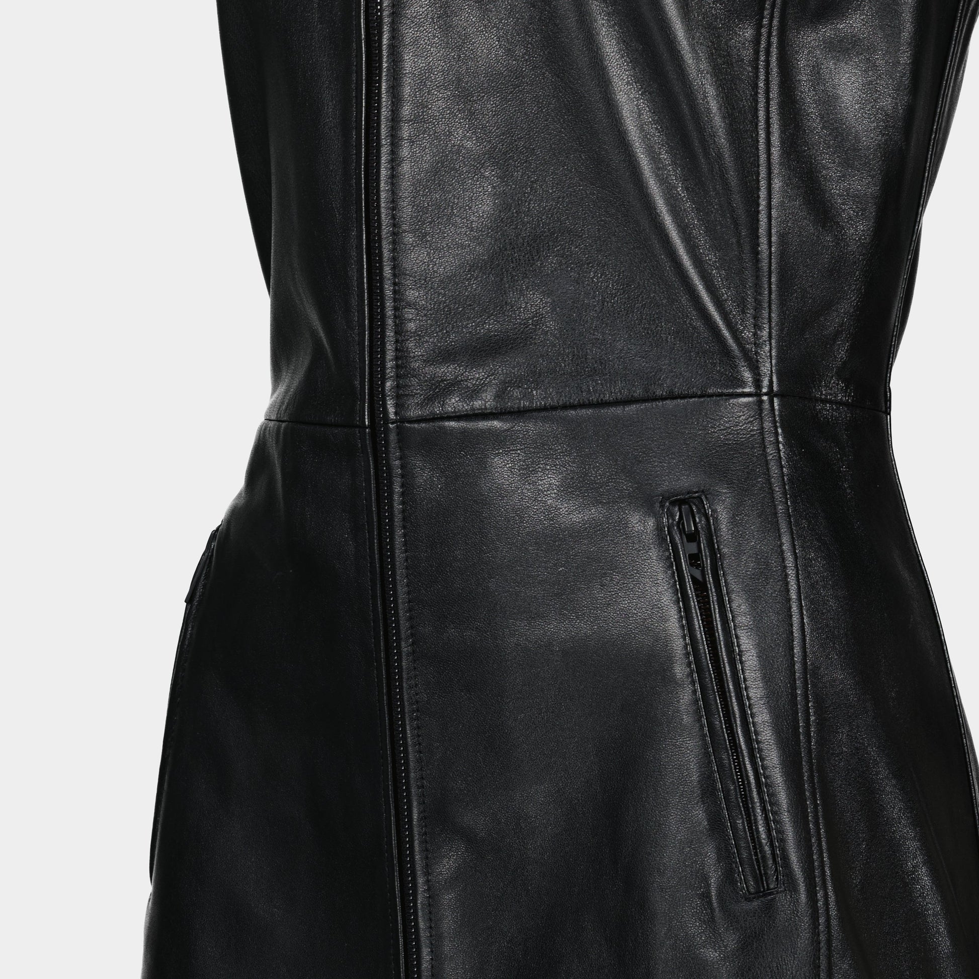 L-Ilith dress, leather dress, Diesel fashion, black dress, textured leather