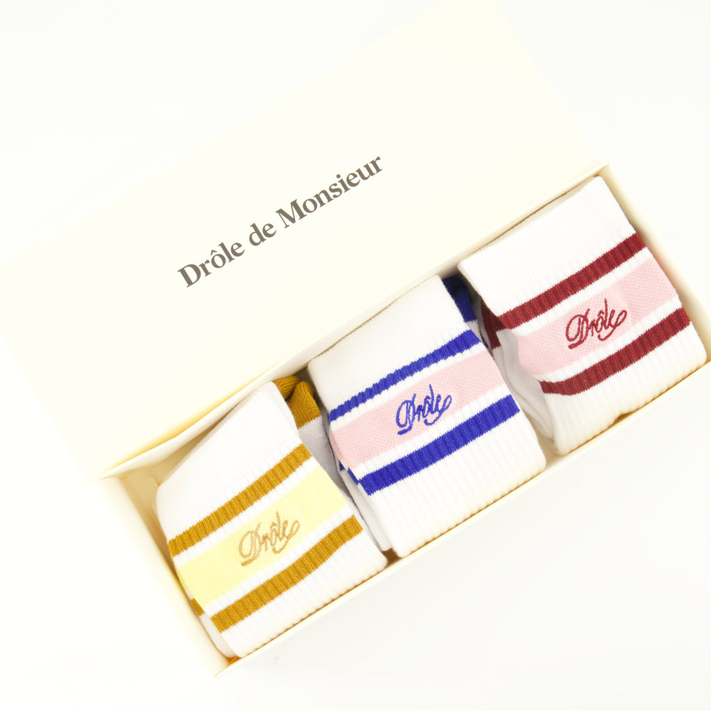 striped socks, Drole De Monsieur, cotton socks, colorful socks, men's accessories