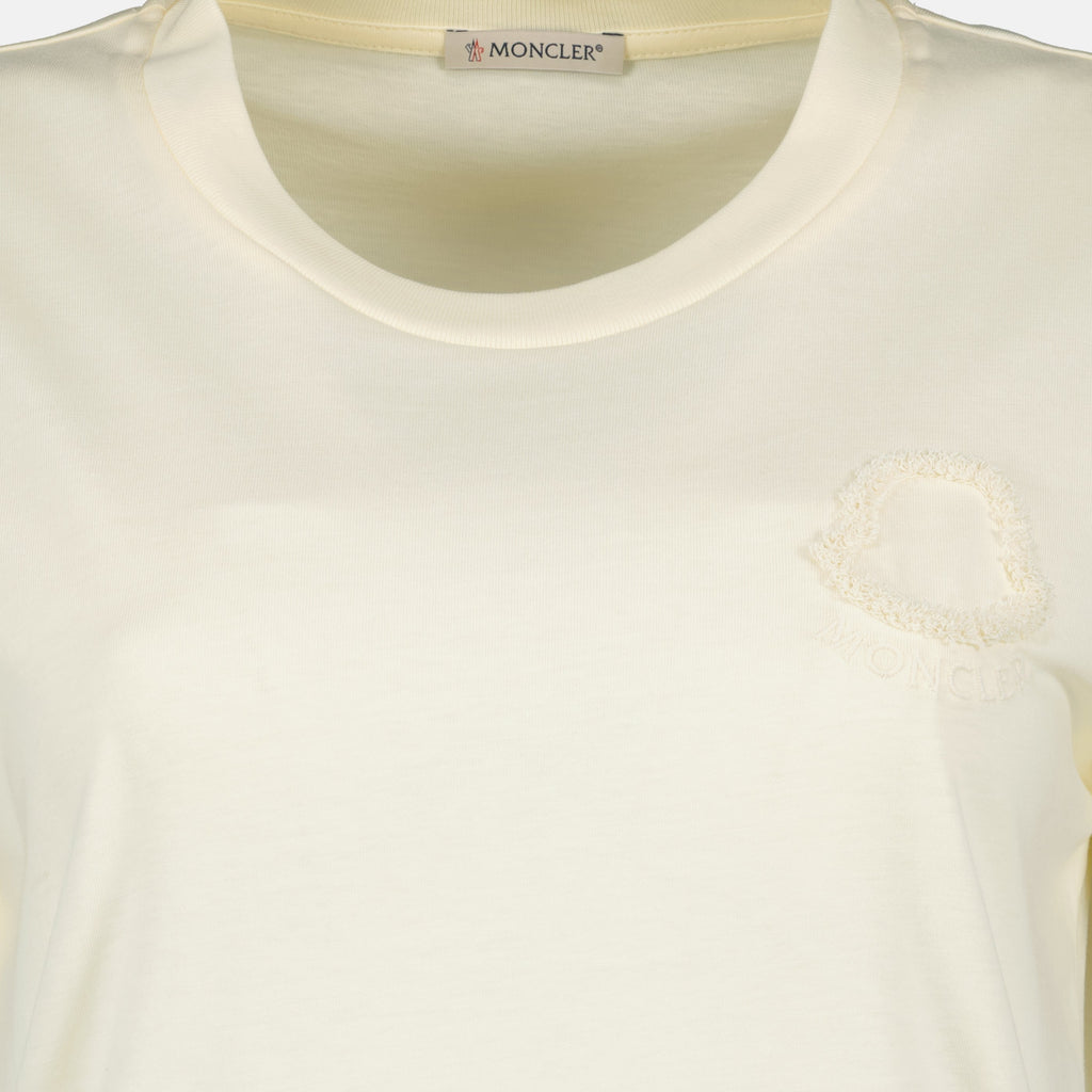 Baumwoll-T-Shirt mit besticktem Logo