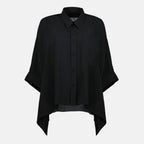 Imagen de la camisa negra MM6 de Mm6 para mujeres - Temporada Primavera-Verano 2026 - Vista frontal