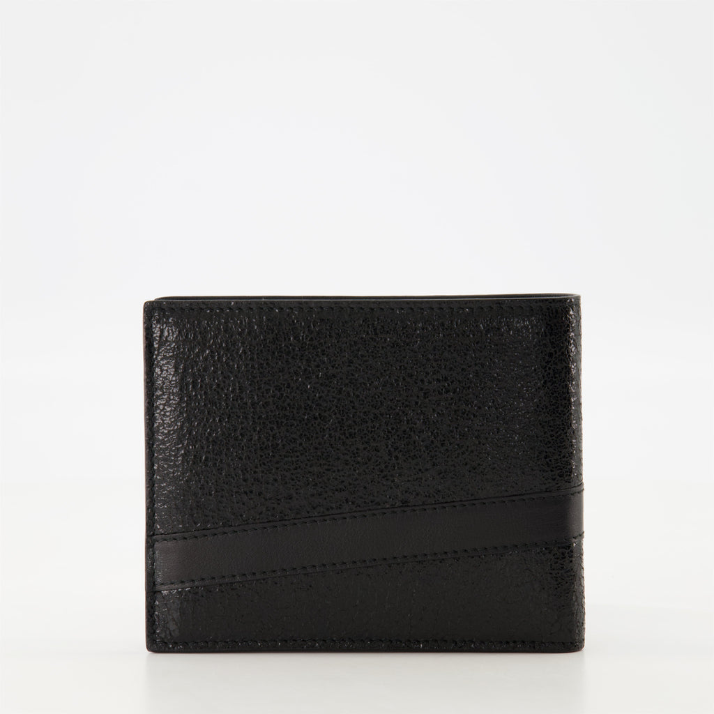 black wallet, textured leather wallet, designer wallet, men's accessories, sophisticated wallet