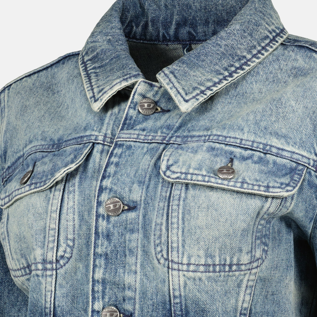 denim shirt, Diesel clothing, Autumn-Winter collection, fitted shirt, women's denim fashion