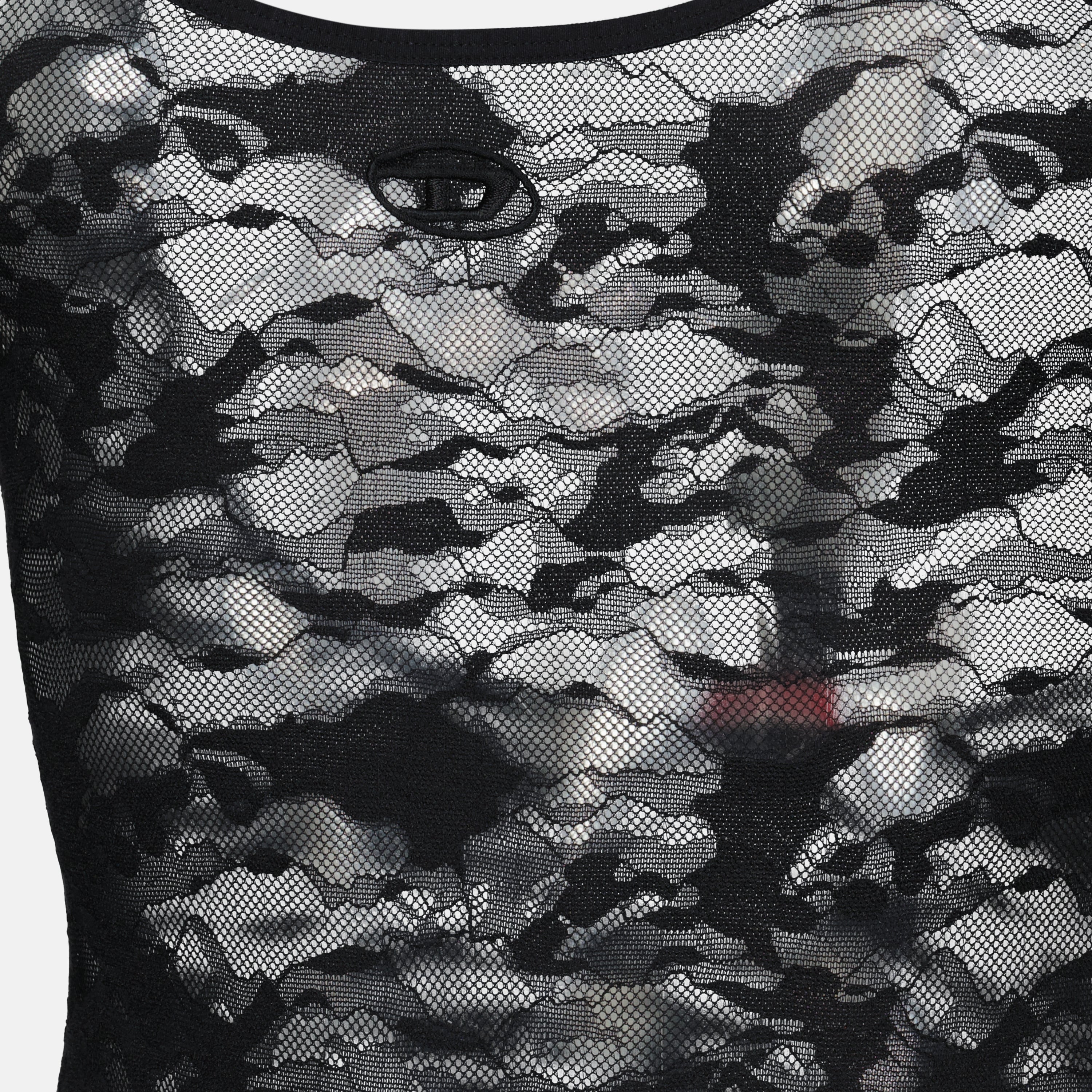 black lace bodysuit, Diesel Megan bodysuit, elegant bodysuit, women's fashion, contemporary style