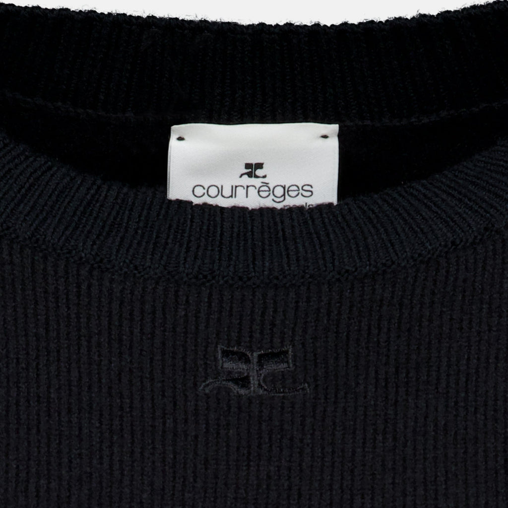 Camisola de lã preta