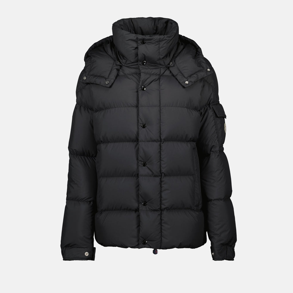 Moncler puffer jacket, Maya 70 jacket, black puffer jacket, sustainable fashion, women's outerwear