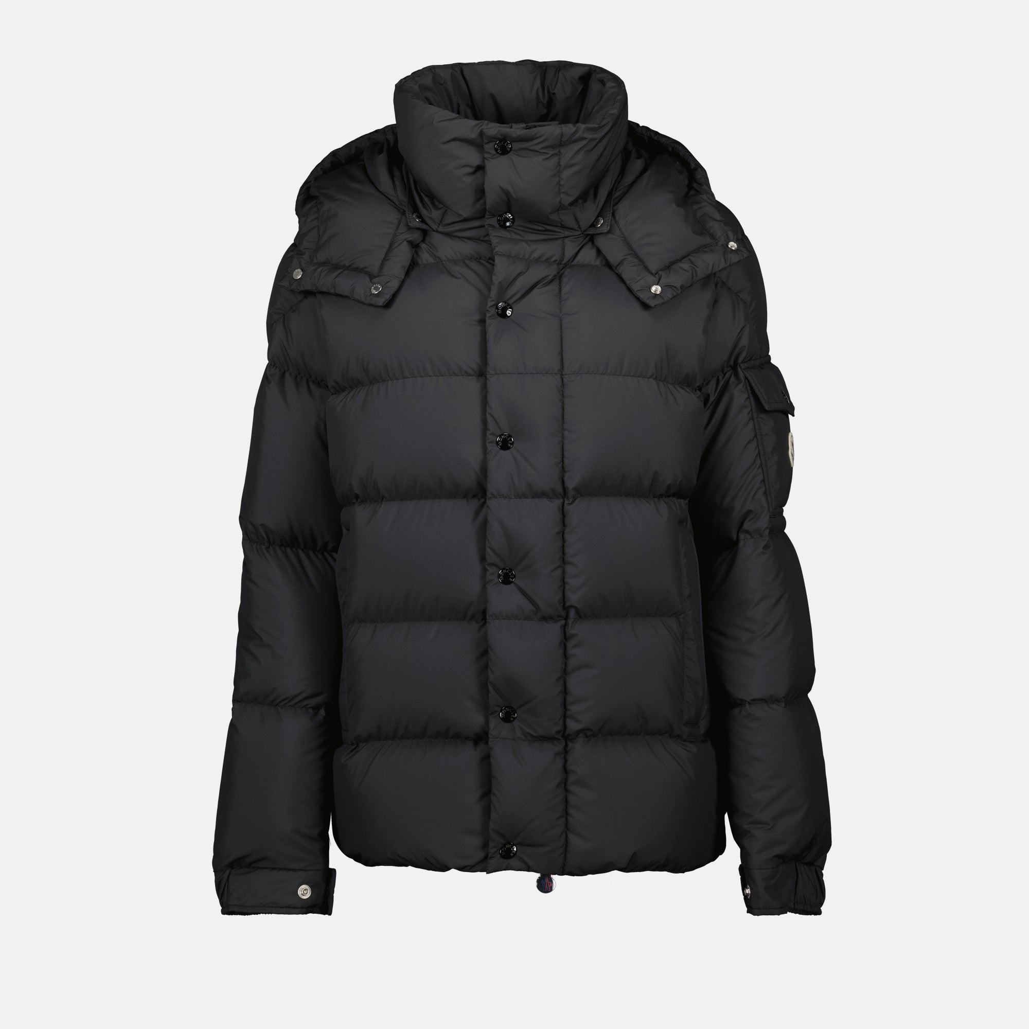 Moncler puffer jacket, Maya 70 jacket, black puffer jacket, sustainable fashion, women's outerwear