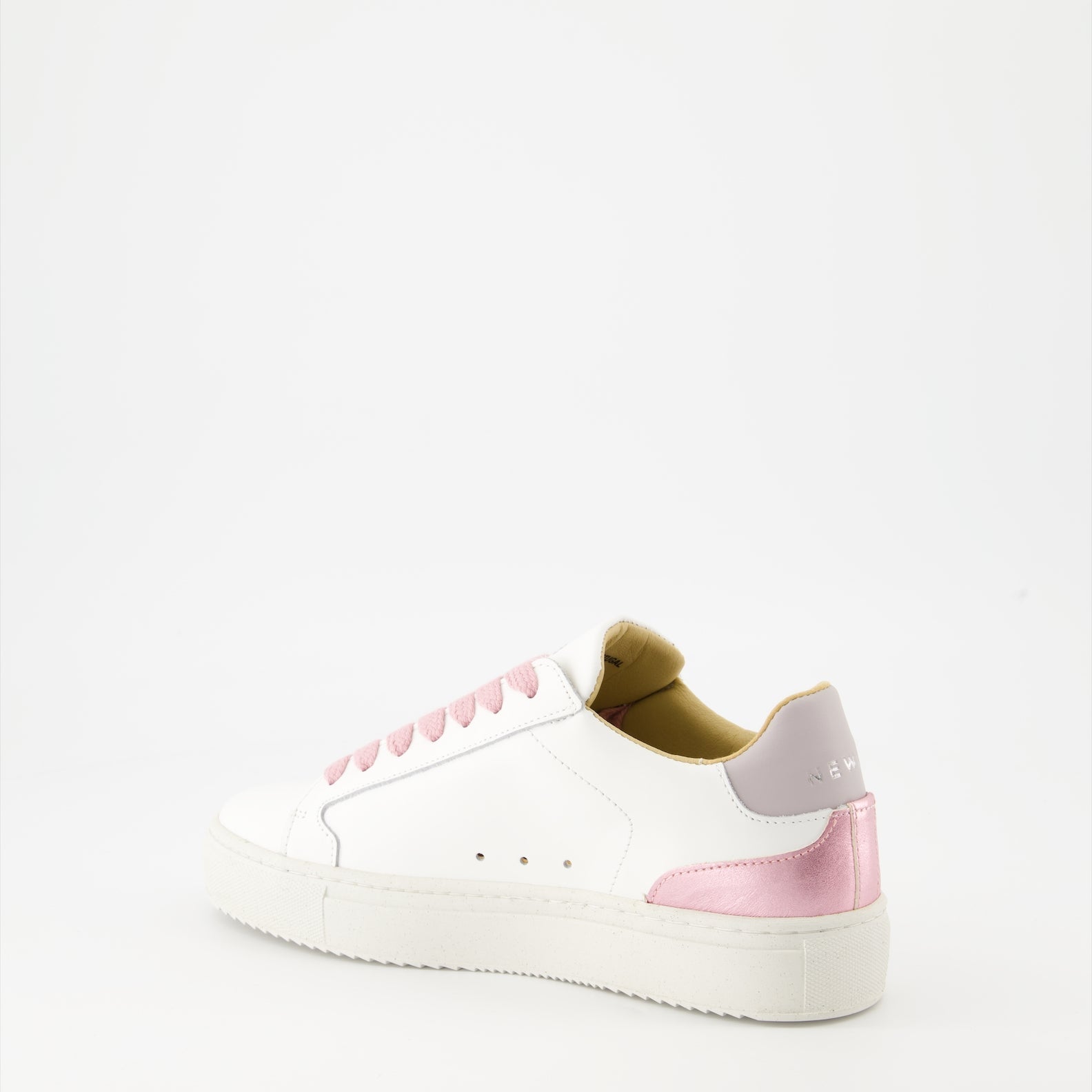 Luxury sneakers, White-rose leather sneakers, Lug sole sneakers, New Lab NL10, Spring-Summer 2024 footwear