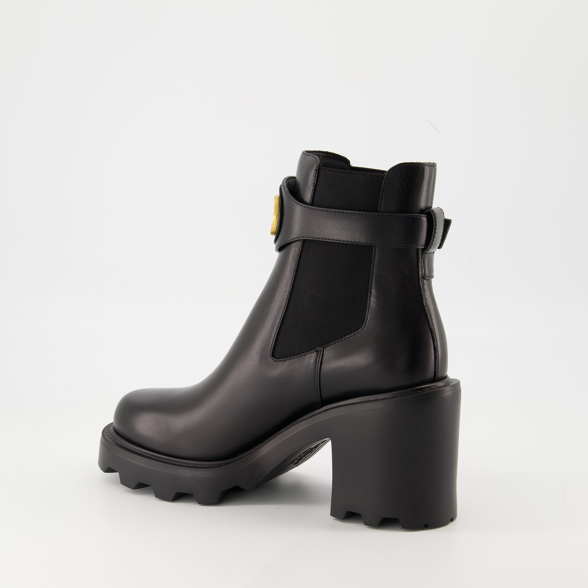 Valentino Beatle Leather Boot, Black VALENTINO GARAVANI - Beatle VLogo Signature boots | Leam  main image 4