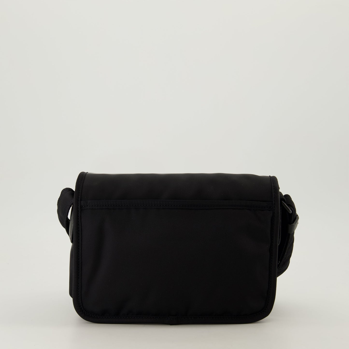 Niki Small bag, Saint Laurent bag, black shoulder bag, recycled nylon accessory, metallic logo bag