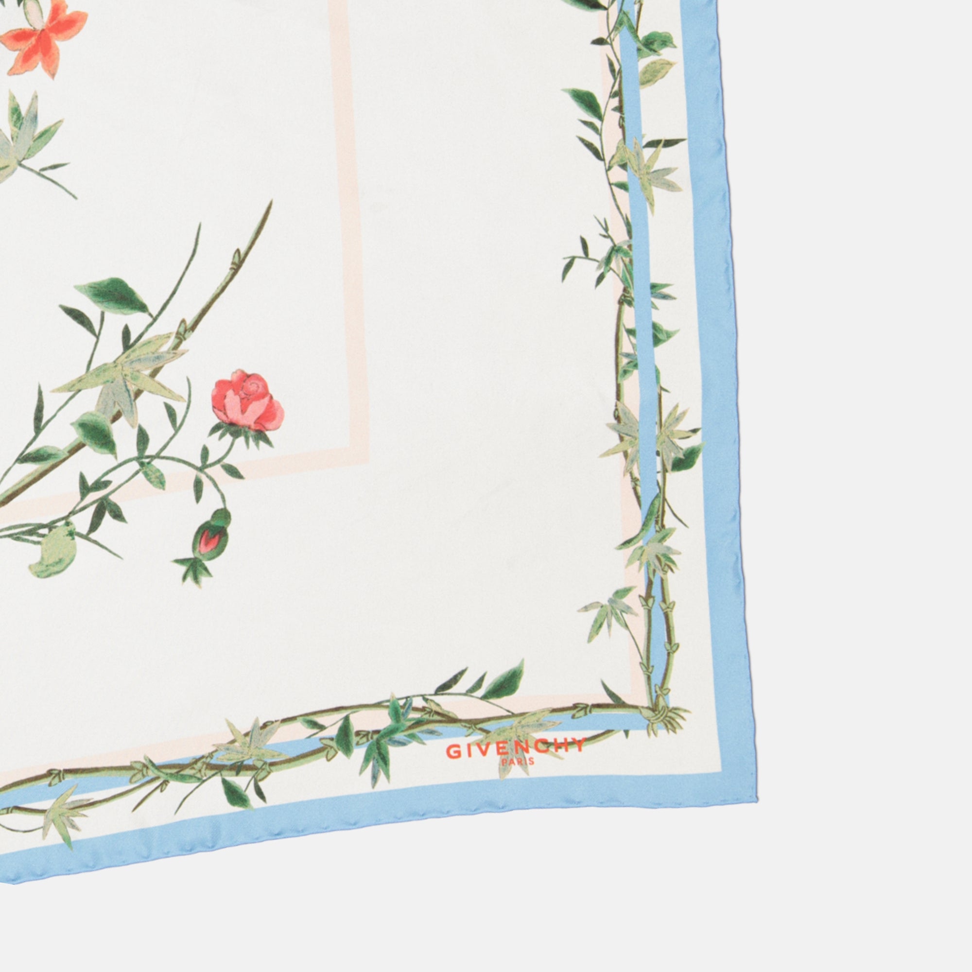 Givenchy shawl, floral silk scarf, luxury accessories, signature Givenchy, Autumn Winter collection