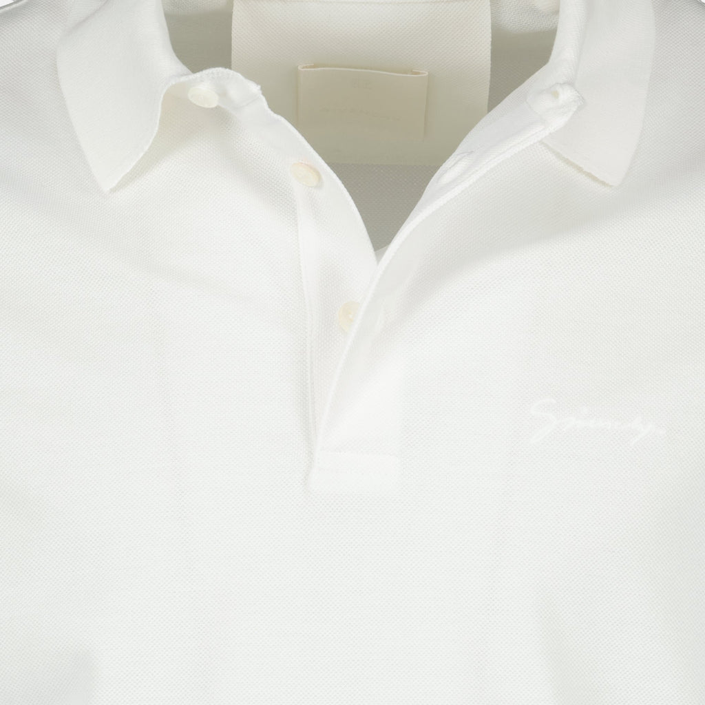 Givenchy polo, embroidered polo shirt, organic cotton clothing, Spring-Summer 2025 fashion, classic collar polo
