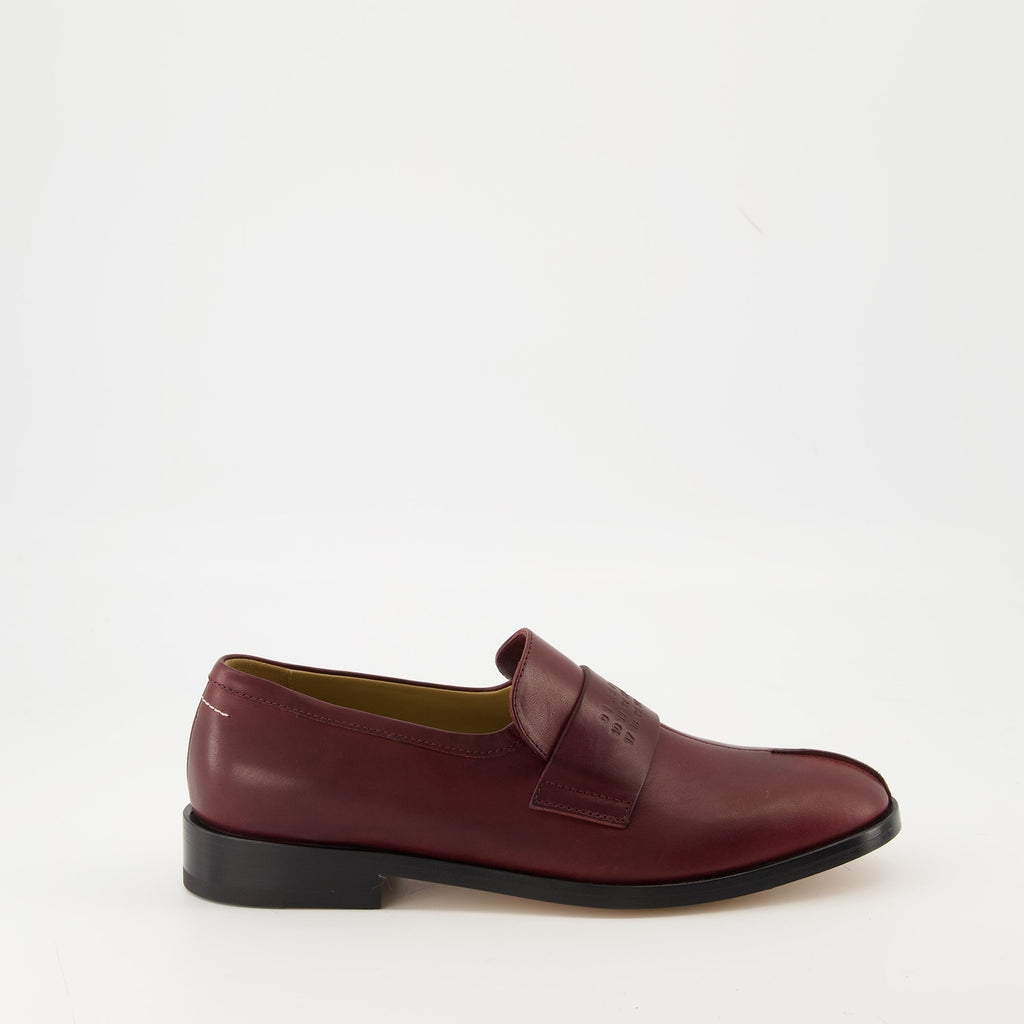 Moccasins, Mm6, Bordeaux shoes, Smooth calf leather, Elegant footwear