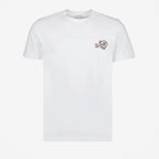 Image of White Double Logo T-Shirt by Moncler for Men - Season Spring-Summer 2025 - Front View