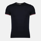 メンズのモンクレール製ネイビーボーダーTシャツの画像 - シーズン春夏2026 - 前面ビュー