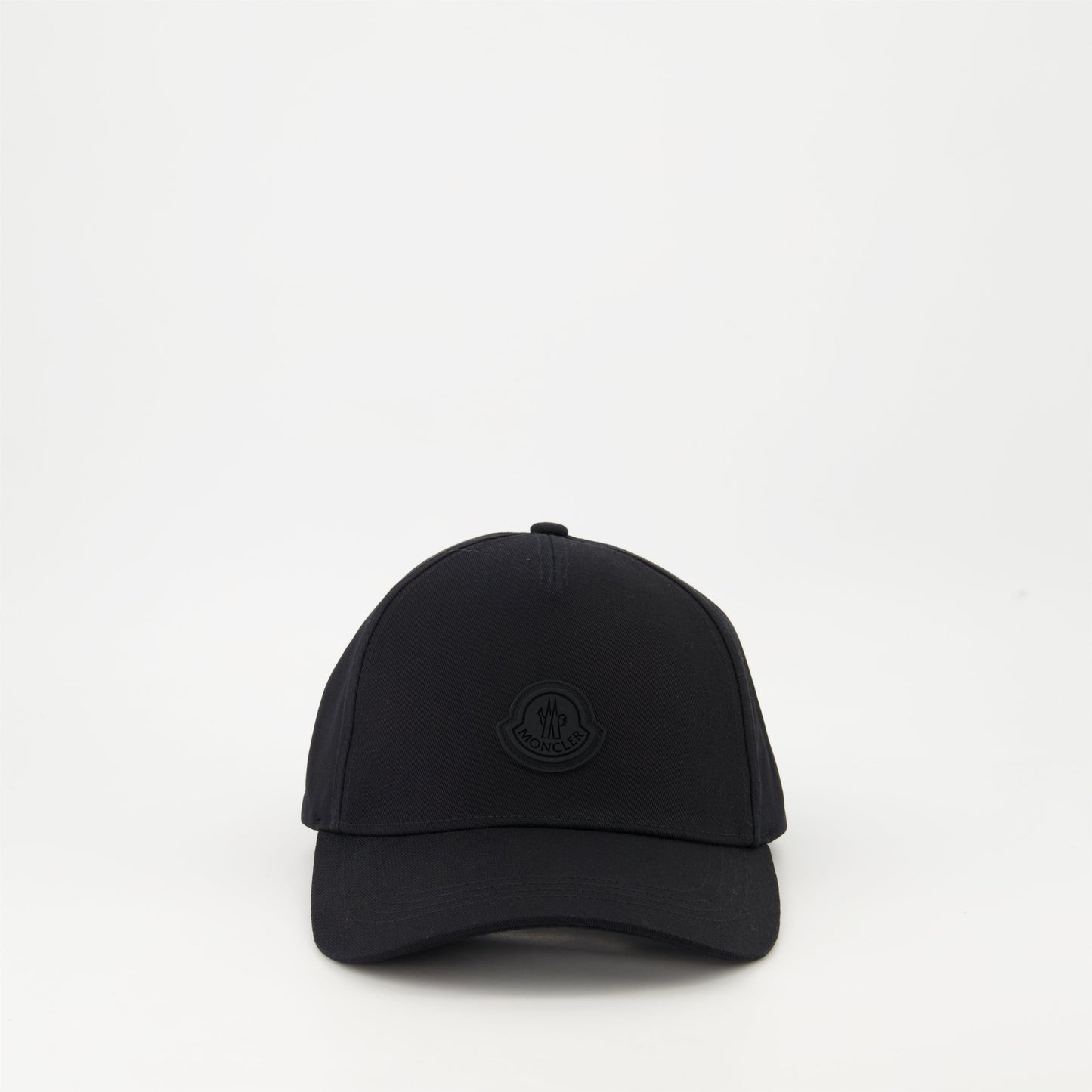 Black logo cap, Moncler, luxury cap, cotton cap, Autumn-Winter 2024