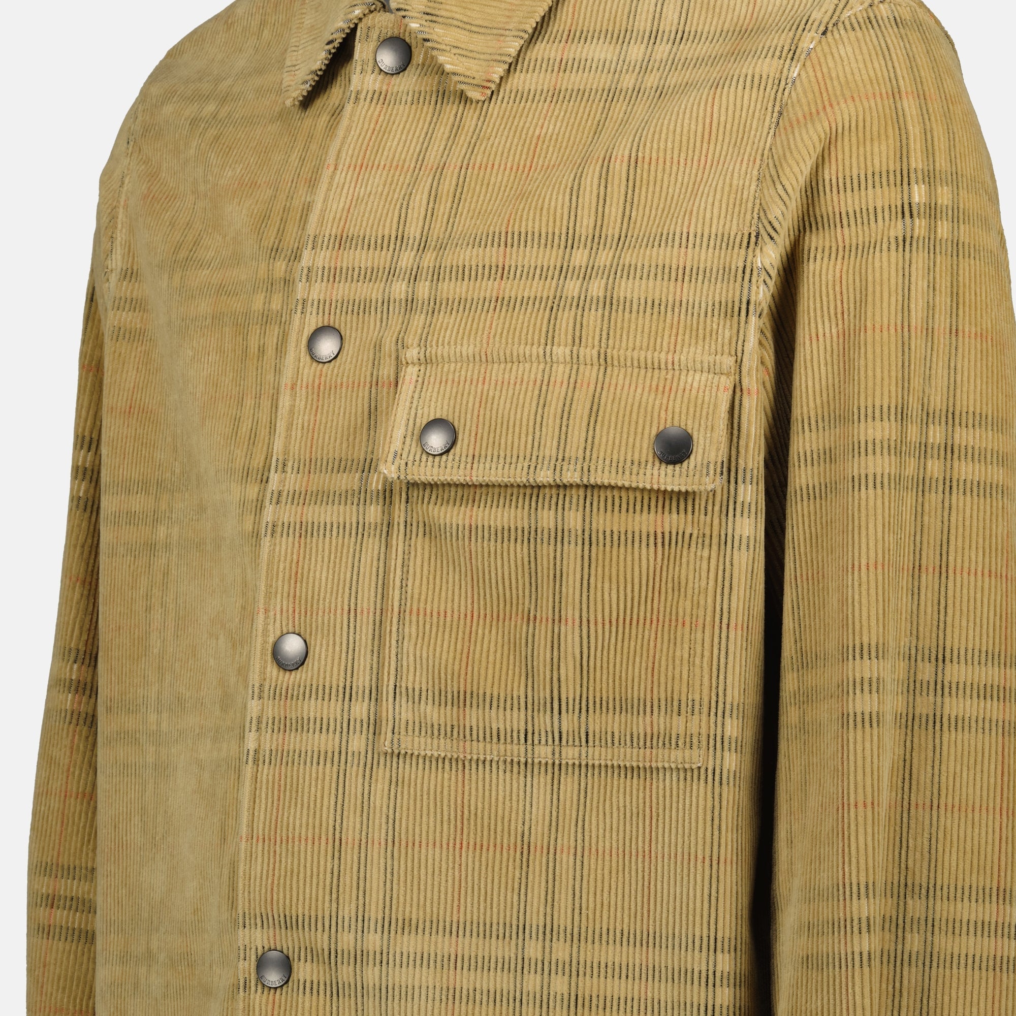 Burberry jacket, corduroy jacket, check pattern jacket, men's outerwear, Autumn-Winter collection