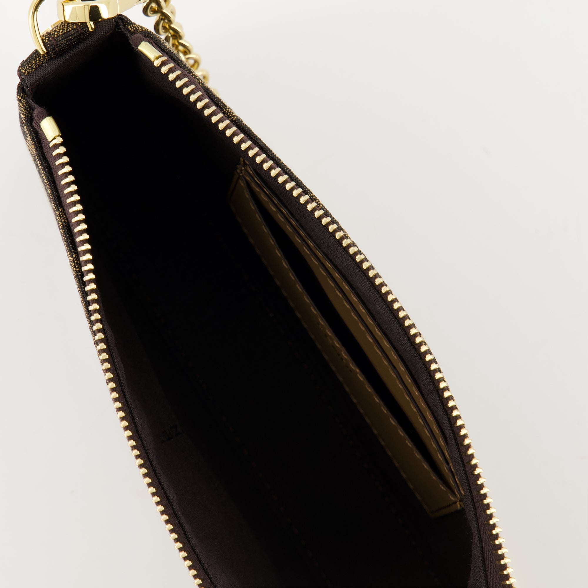 Fendi Baguette Pouch, FF Fabric, Jacquard Pouch, Luxury Accessories, Fashion Handbag