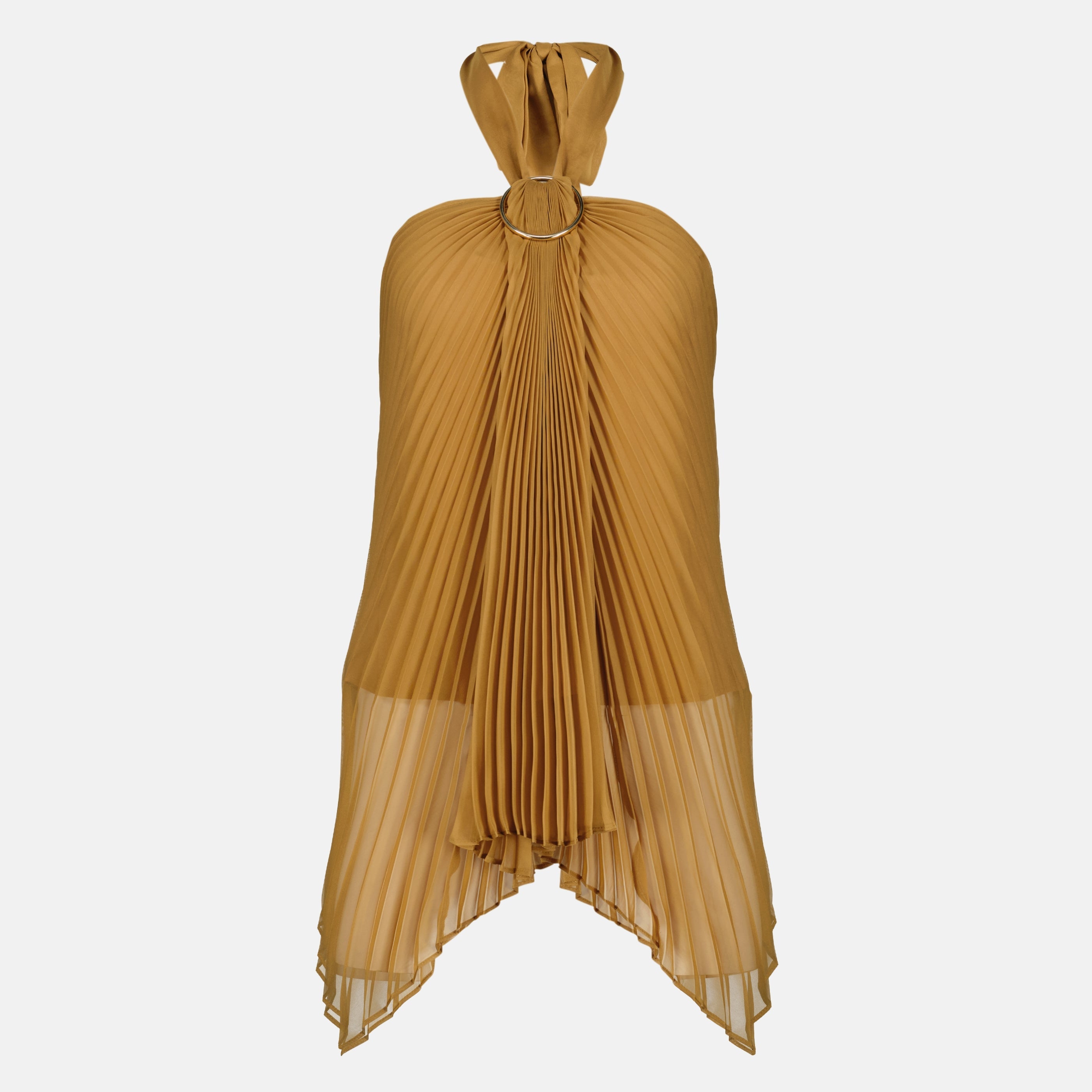 Image of Brown Pleated Top by Max Mara for Women - Season Spring-Summer 2026 - Front View