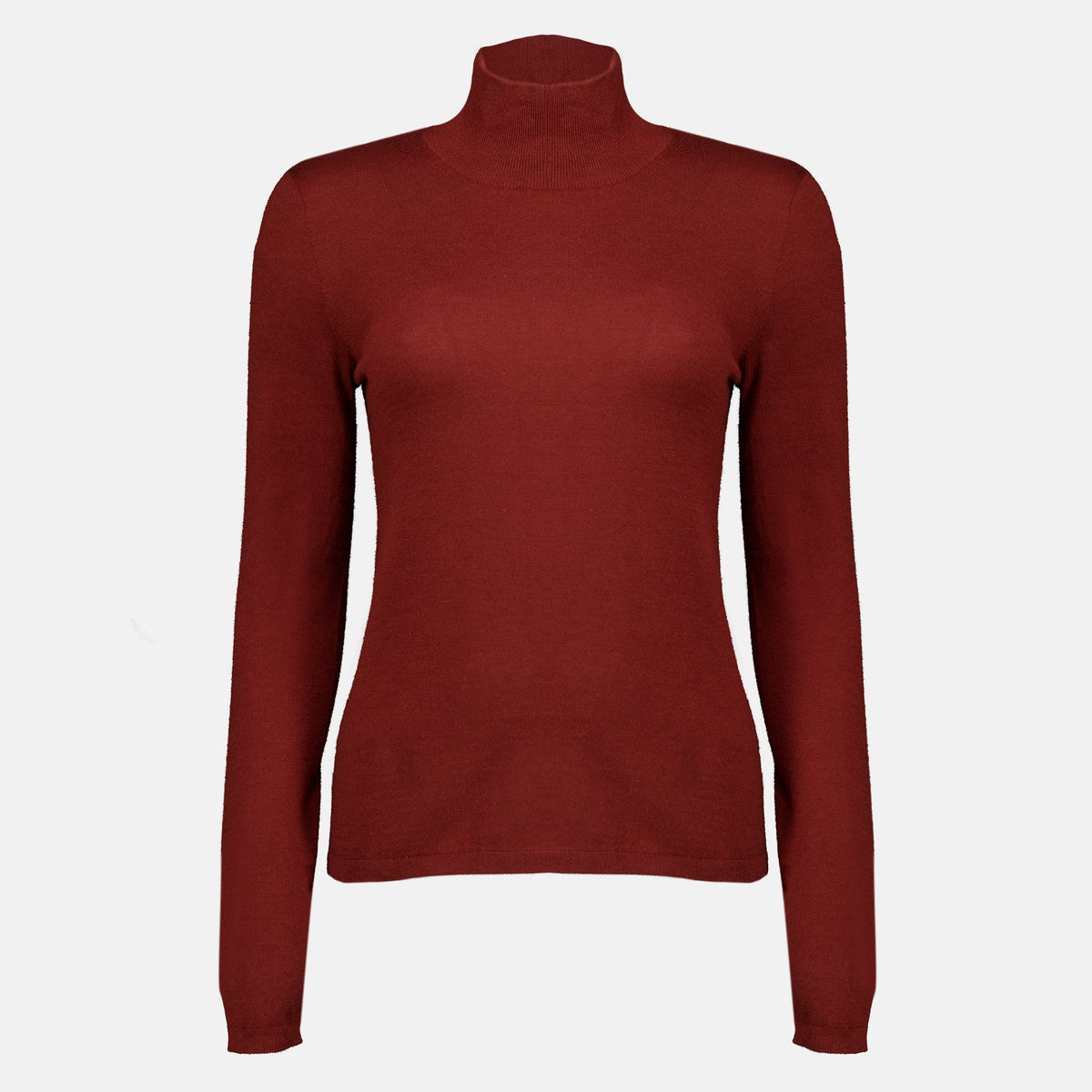 Roter Rollkragenpullover