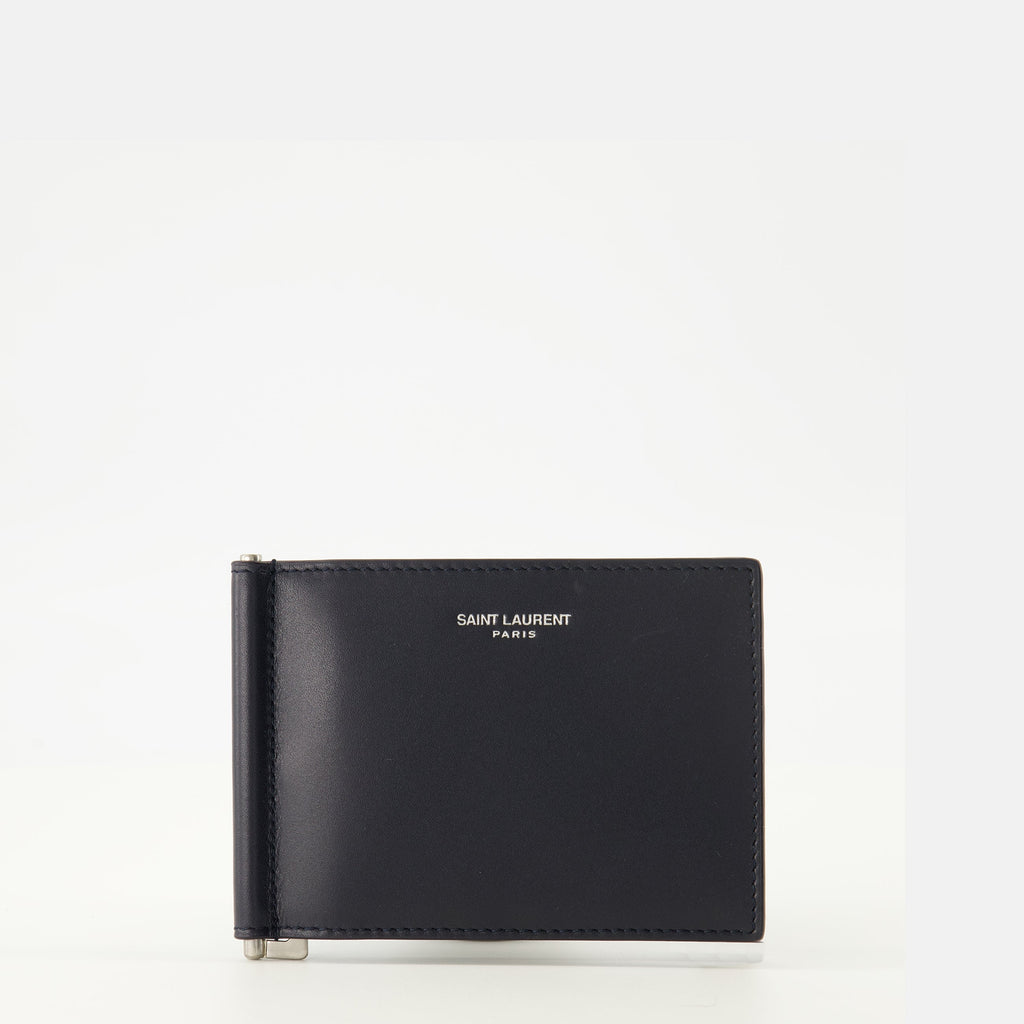 Saint Laurent wallet, leather wallet, luxury accessories, men's wallet, calf leather wallet