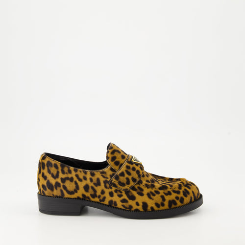 Leopard Print Velvet Moccasins