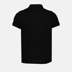 Immagine di polo nero con logo di Moncler per uomo - Stagione Primavera-Estate 2025 - Dettaglio vista 2