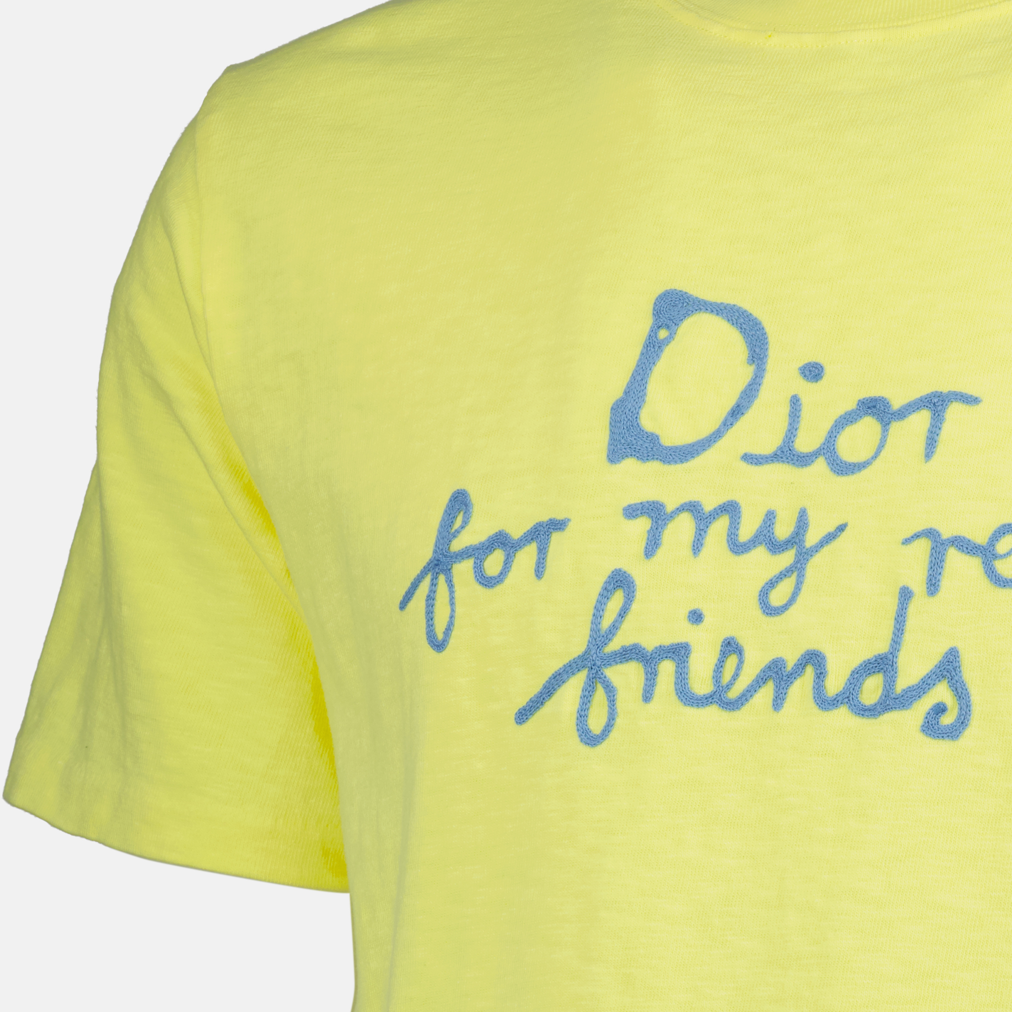 T-shirt, Dior, Hylton Nel, yellow T-shirt, embroidered logo