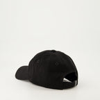 black cap, logo cap, Rabanne cap, cotton cap, fashion accessory