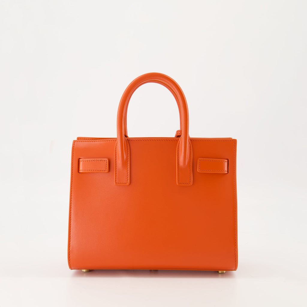 Nano Orange Handbag, Saint Laurent, designer handbag, premium leather, fashion accessory